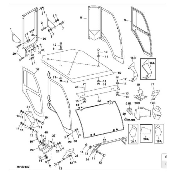 John Deere X730 - PC11844 - Weather Enclosure - ST539000