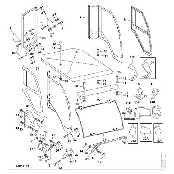 John Deere X730 - PC11844 - Weather Enclosure - ST539001