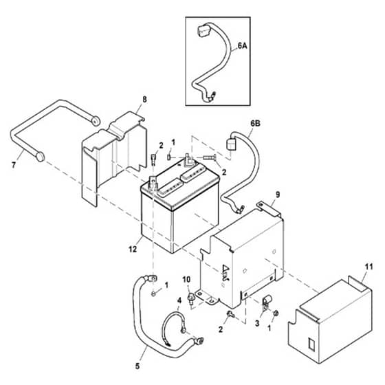 John Deere X730 - PC11844 - Battery - ST740750