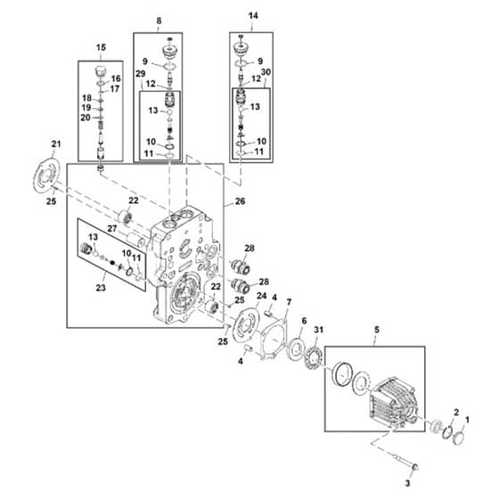 John Deere X730 - PC11844 - Transaxle Center - ST741495