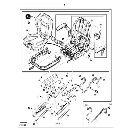 John Deere X730 - PC11844 - Air Ride - ST857450