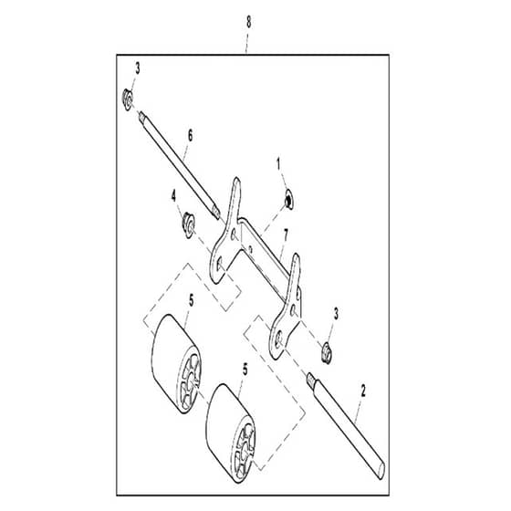 John Deere X730 - PC11844 - Roller Kit (060001 - ) - ST913984