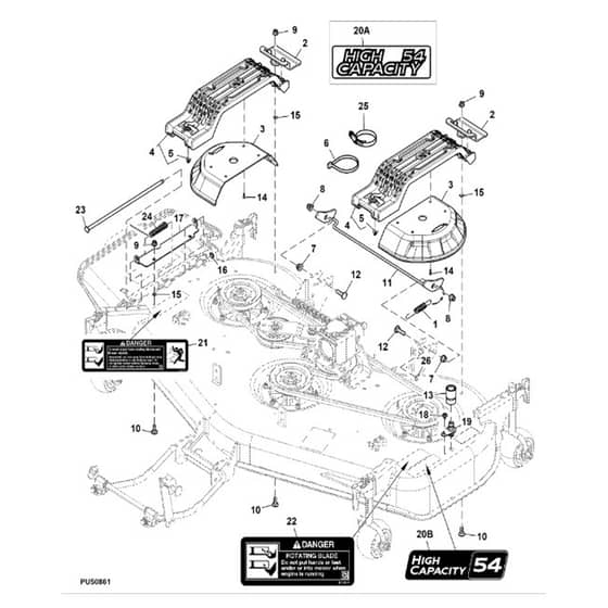 John Deere X730 - PC11844 - Shield Covers (070001 - ) - ST946839
