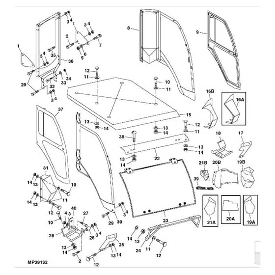 John Deere X734 - PC11845 - Weather Enclosure - ST539001