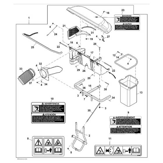 John Deere X734 - PC11845 - Material Collection - ST713507