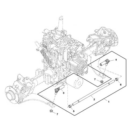 John Deere X734 - PC11845 - Tie Rod - ST747065