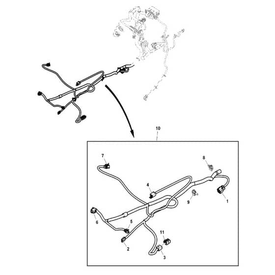 John Deere X734 - PC11845 - Chassis Wiring (2/2) ( - 030000) - ST763247