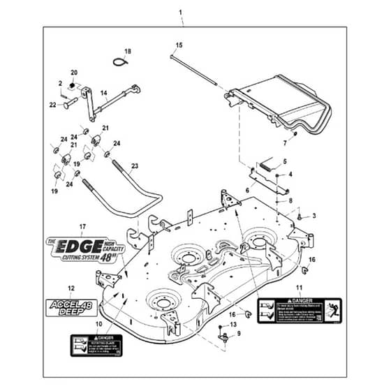 John Deere X734 - PC11845 - Mower Deck - ST912105
