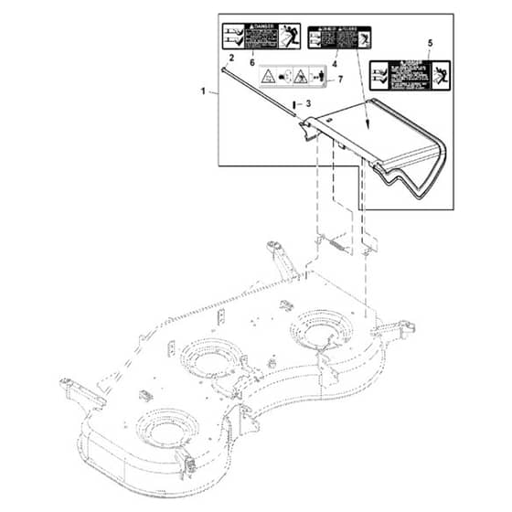 John Deere X734 - PC11845 - Discharge Chute - ST923658
