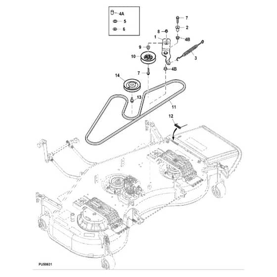 John Deere X734 - PC11845 - Belt Drive (070001 - ) - ST945793