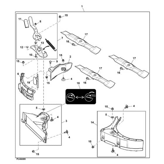 John Deere X738 - PC11846 - Grass Mulch - ST1016365