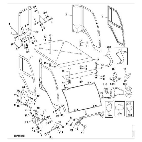 John Deere X738 - PC11846 - Weather Enclosure - ST539000