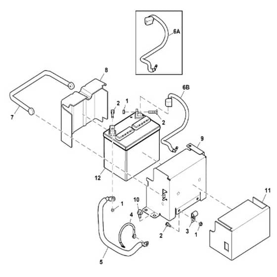 John Deere X738 - PC11846 - Battery - ST740750