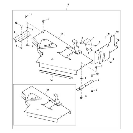 John Deere X738 - PC11846 - French Shielding (020001 - ) - ST753278