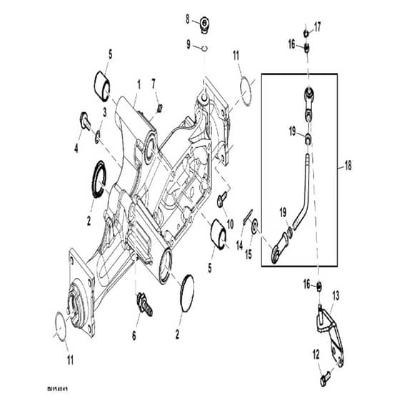 John Deere X738 - PC11846 - Front Axle - ST761722