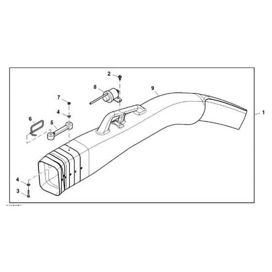 John Deere X738 - PC11846 - Powerflow Chute - ST846584