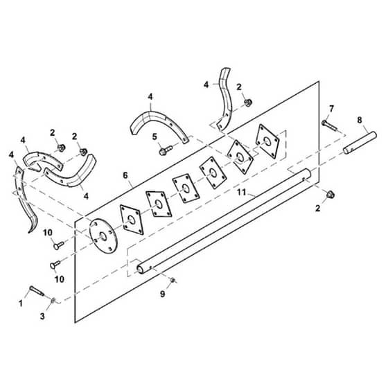 John Deere X738 - PC11846 - Tine Shaft - ST905056