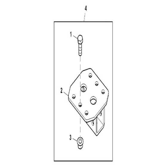 John Deere X738 - PC11846 - Rear Receiver - ST906124