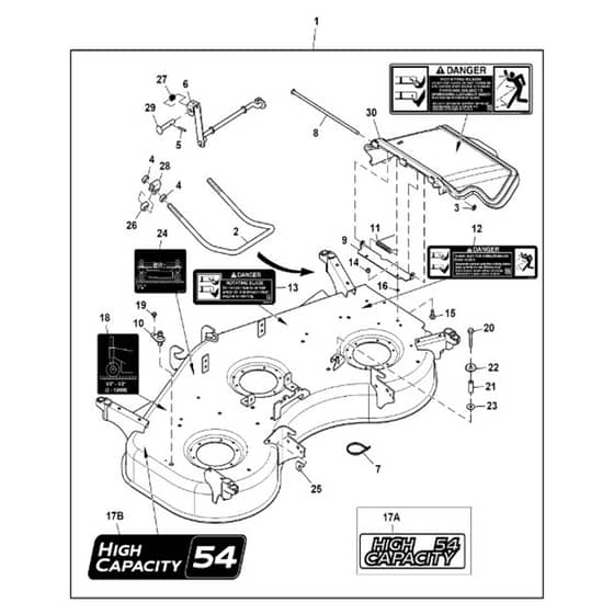 John Deere X738 - PC11846 - Mower Deck (040001 - 070000) - ST912157