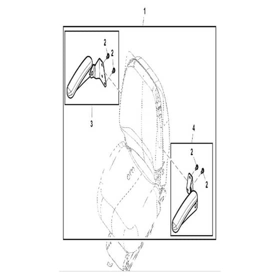 John Deere X738 - PC11846 - Armrest Kit - ST943688