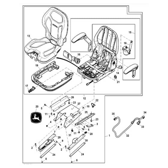 John Deere X738 - PC11846 - Air Ride - ST943806