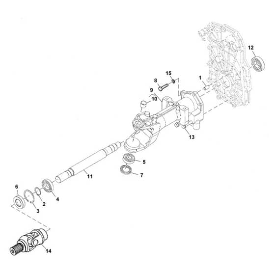 John Deere X739 - PC11847 - Rear Axle - ST747089