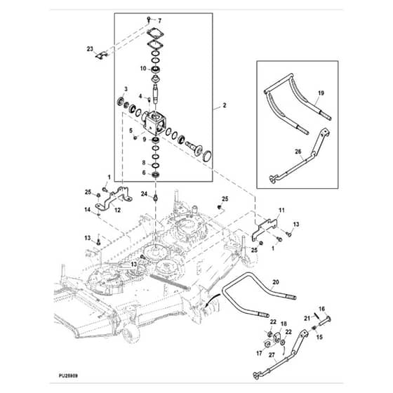 John Deere X739 - PC11847 - Gear Case - ST848135