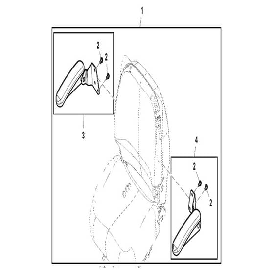 John Deere X739 - PC11847 - Armrest Kit - ST943688