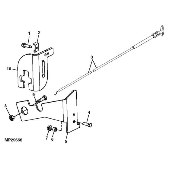 John Deere X748 - PC9511 - Hydraulic Lockout - ST539514