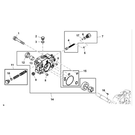 John Deere X748 - PC9511 - Charge Pump - ST539799