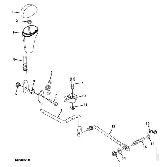 John Deere X748 - PC9511 - Shift Lever - ST539811