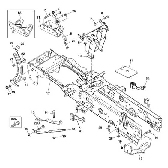 John Deere X748 - PC9511 - Frame - ST539853