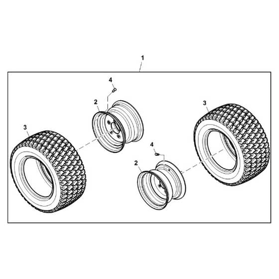 John Deere X748 - PC9511 - Front Wheel - ST780474