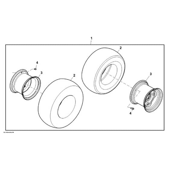 John Deere X748 - PC9511 - Wheel - ST780589