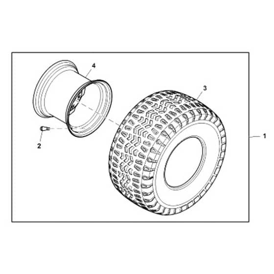 John Deere X748 - PC9511 - Rear Wheel - ST855173
