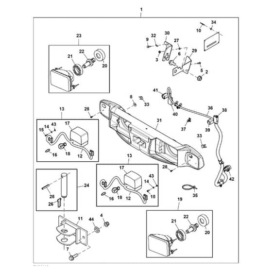 John Deere X748 - PC9511 - Light Kit (1/2) - ST965267