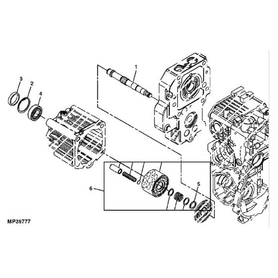 John Deere X749 - PC9703 - Motor Shaft - ST551687