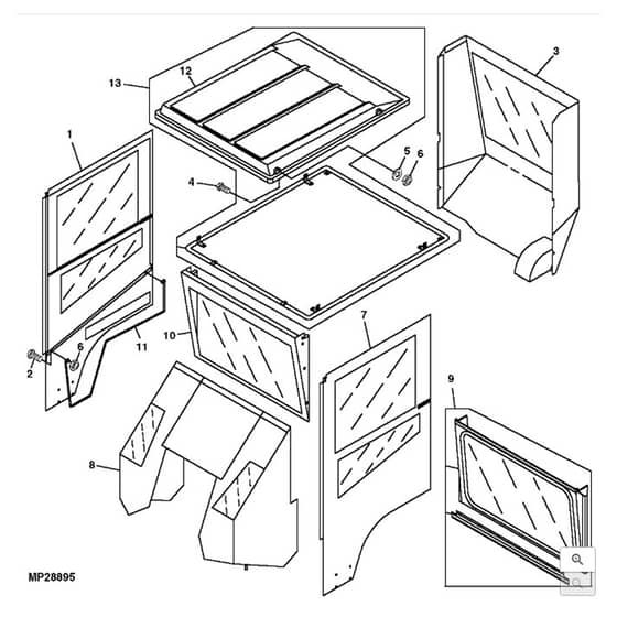 John Deere X749 - PC9703 - Weather Enclosure - ST551767