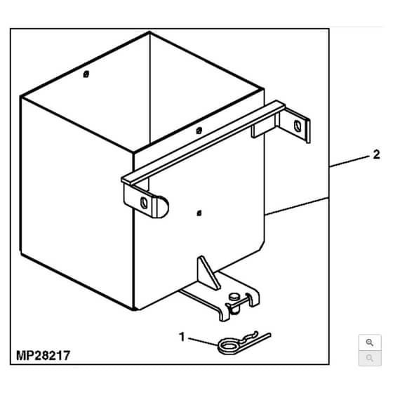 John Deere X750 - PC11848 - Weight Box - ST538989