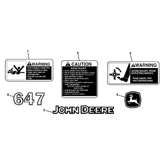 John Deere X750 - PC11848 - Labels - ST603890
