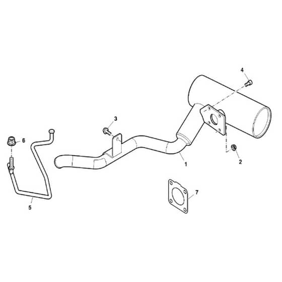 John Deere X750 - PC11848 - Exhaust System - ST742536