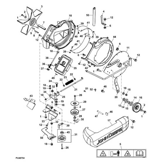 John Deere X750 - PC11848 - Blower Housing - ST755364