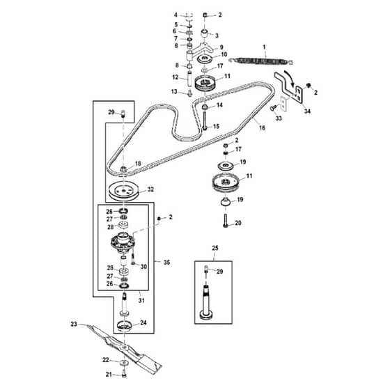 John Deere X750 - PC11848 - Mower Drive ( - 040000) - ST796699