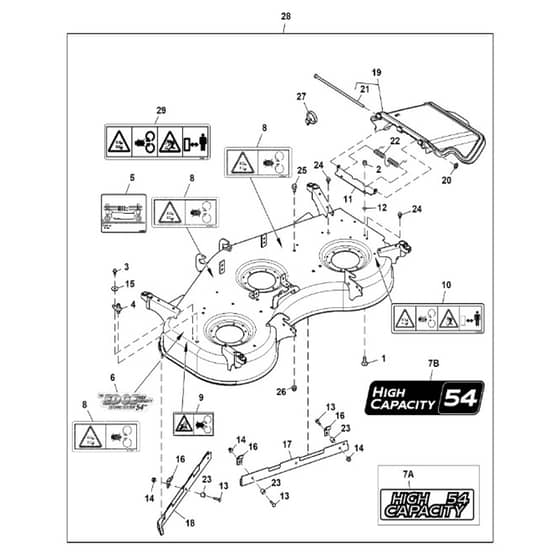 John Deere X750 - PC11848 - Mower Deck ( - 040000) - ST819869