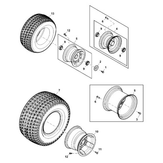 John Deere X750 - PC11848 - Wheels (040001 - ) - ST845541