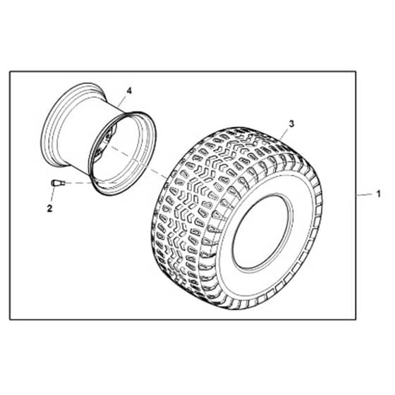John Deere X750 - PC11848 - Rear Wheel - ST855173