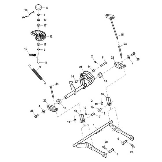 John Deere X750 - PC11848 - Mower Depth (020001 - ) - ST868182