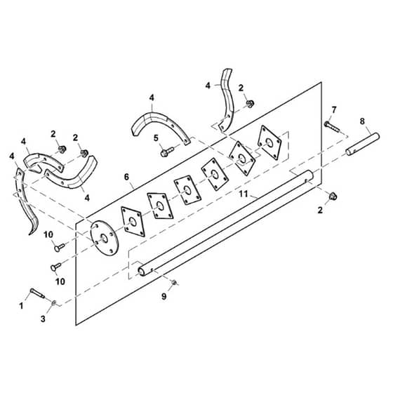 John Deere X750 - PC11848 - Tine Shaft - ST905056