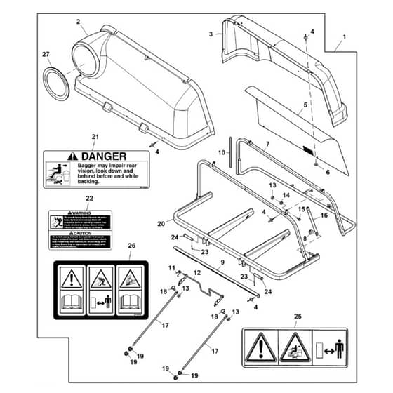 John Deere X750 - PC11848 - Material Collection (1/2) - ST907247