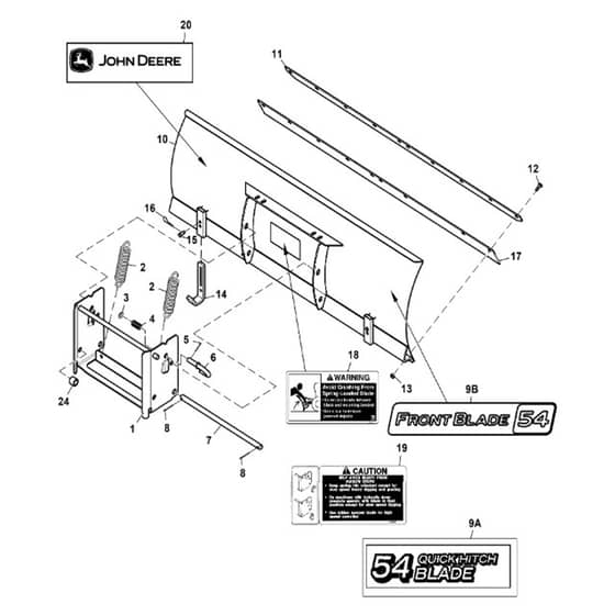 John Deere X750 - PC11848 - Front Blade - ST939552